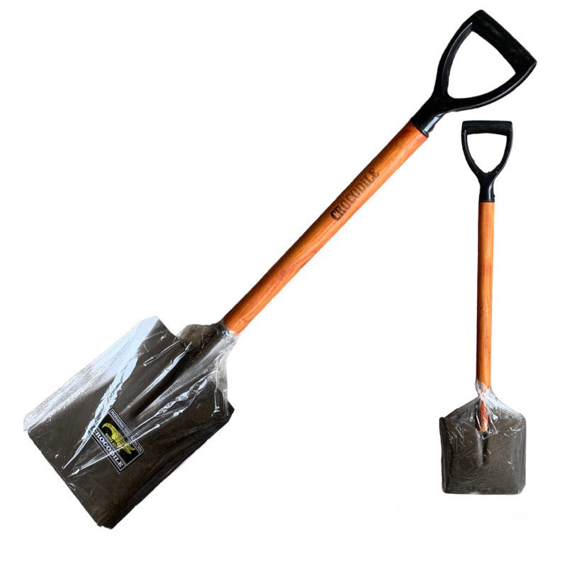 Sekop Pasir Baja Asli Cap Crodode / Scop Pasir Baja Gagang Kayu / Sekop Pasir Proyek