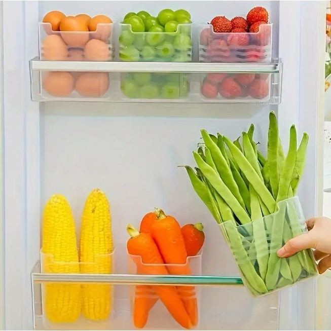 Kotak Penyimpanan Sayur Buah Bumbu Plastik Pintu Kulkas - Rak Penyimpanan Kulkas Plastik