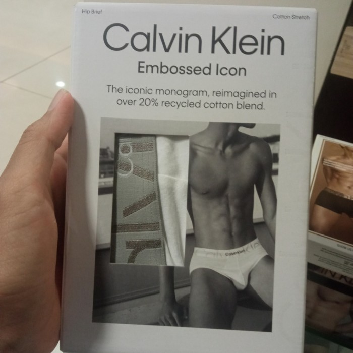 Diskon 50% + CELANA DALAM PRIA CALVIN KLEIN ORIGINAL - Putih, S