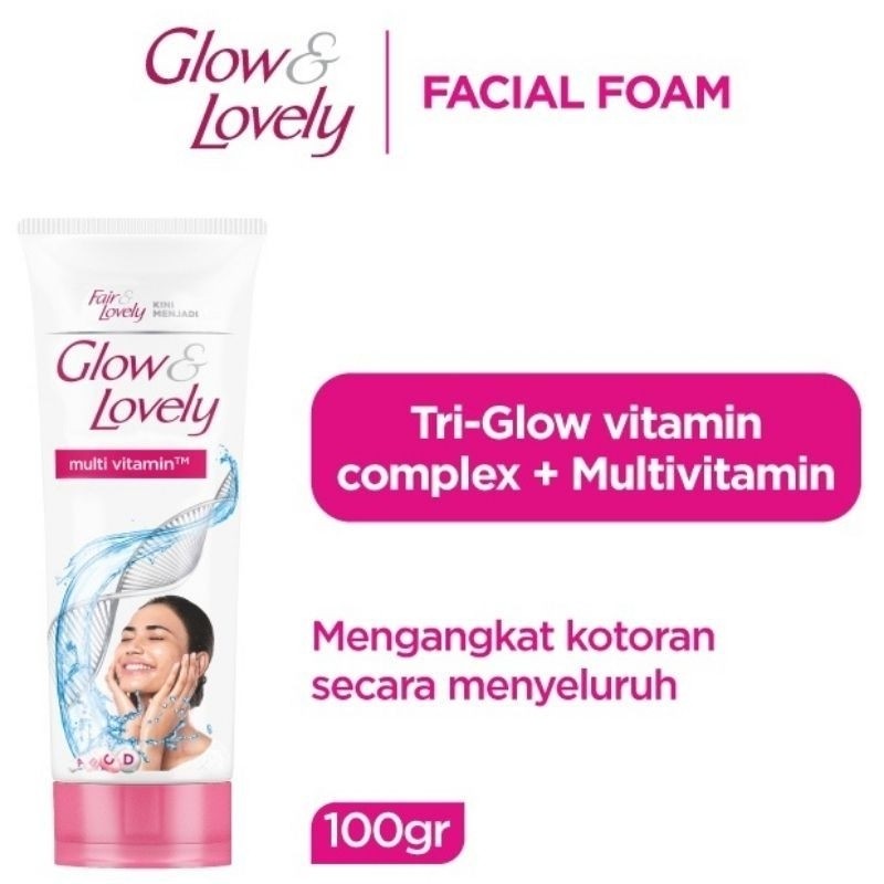 fair and lovely glow and lovely facial foam 100gr