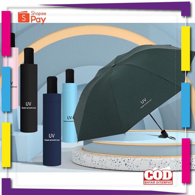 [PREMIUM ORIGINAL] Payung lipat motif/ Payung transparan motif