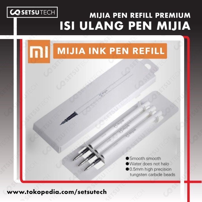 

TERBARU Xiaomi Mijia Signature Pen Refill Pack 3pcs Isi Tinta MJZXBX01XM