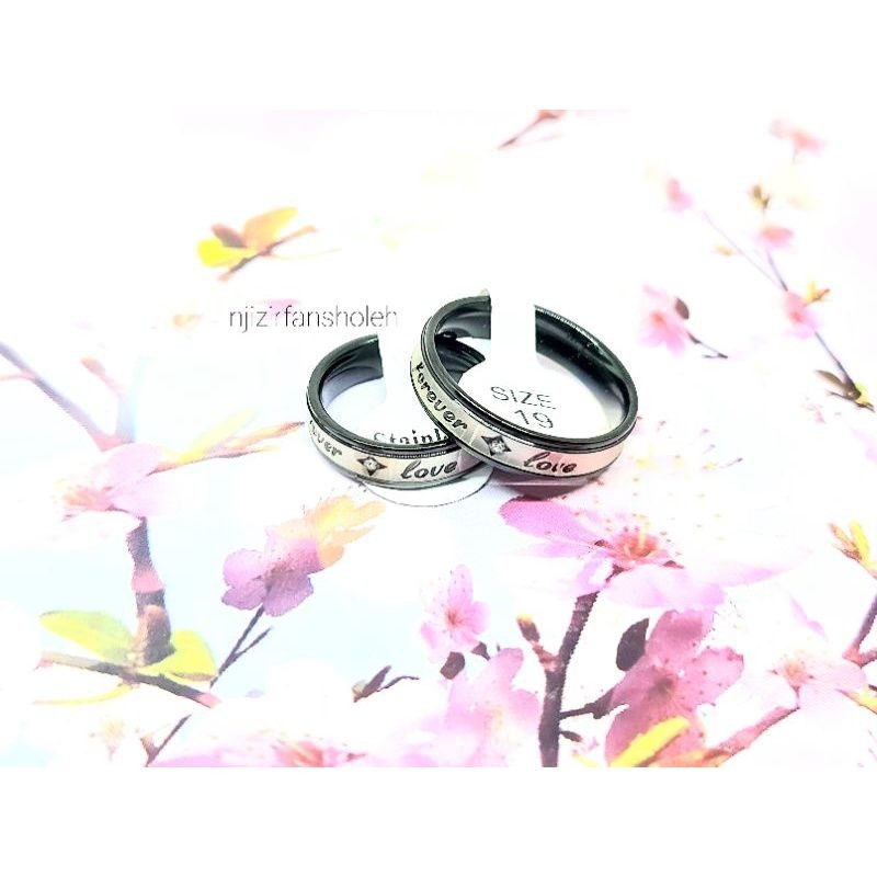 4s Grosir Solo || Cincin Titanium Forever Love || Cincin titanium original Forever love Anti karat ,