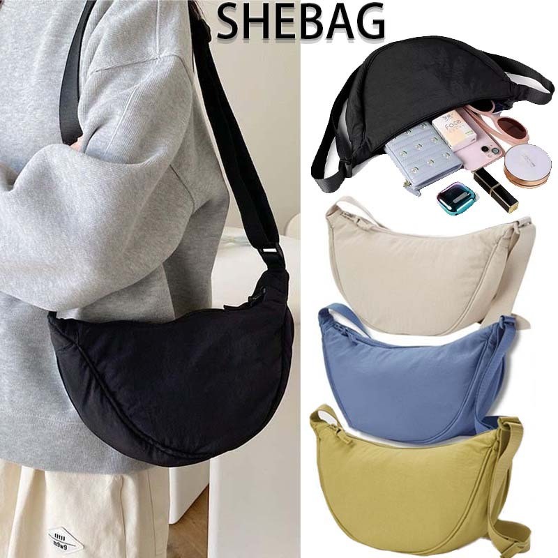 [SALE BESAR] 【SHEBAG】Tas Uniqlo Selempang Dumpling Sling Bag Original Korea/Half Moon Waistbag Kanva