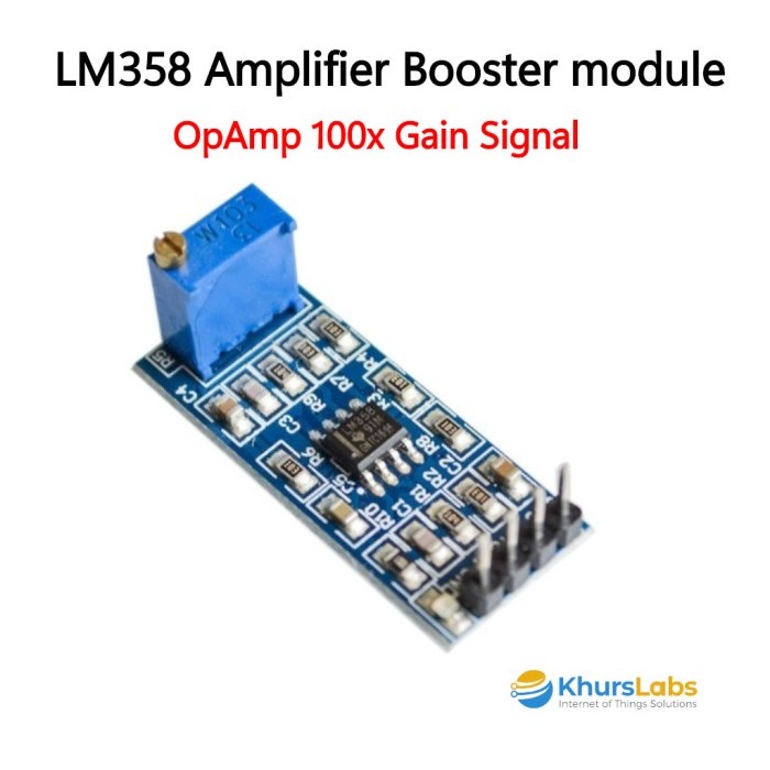 GD99 LM358 Amplifier Booster module OpAmp 100x Gain Signal