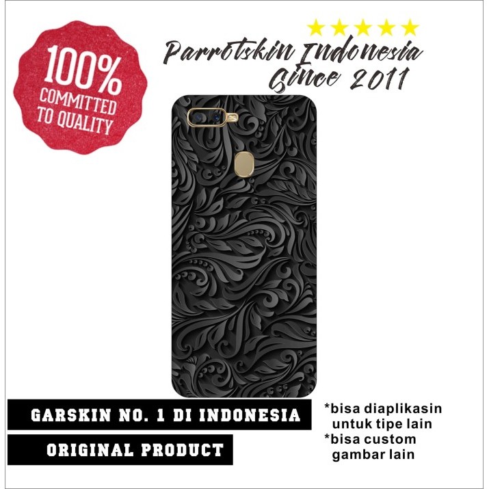 

Garskin skin Oppo A7 case Black Pattern Design