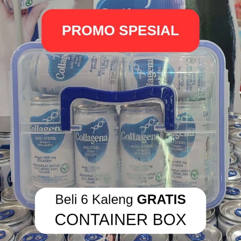 

Susu Collagen Collagena 189 ml Isi 6 Kaleng. Gratis Box Container.