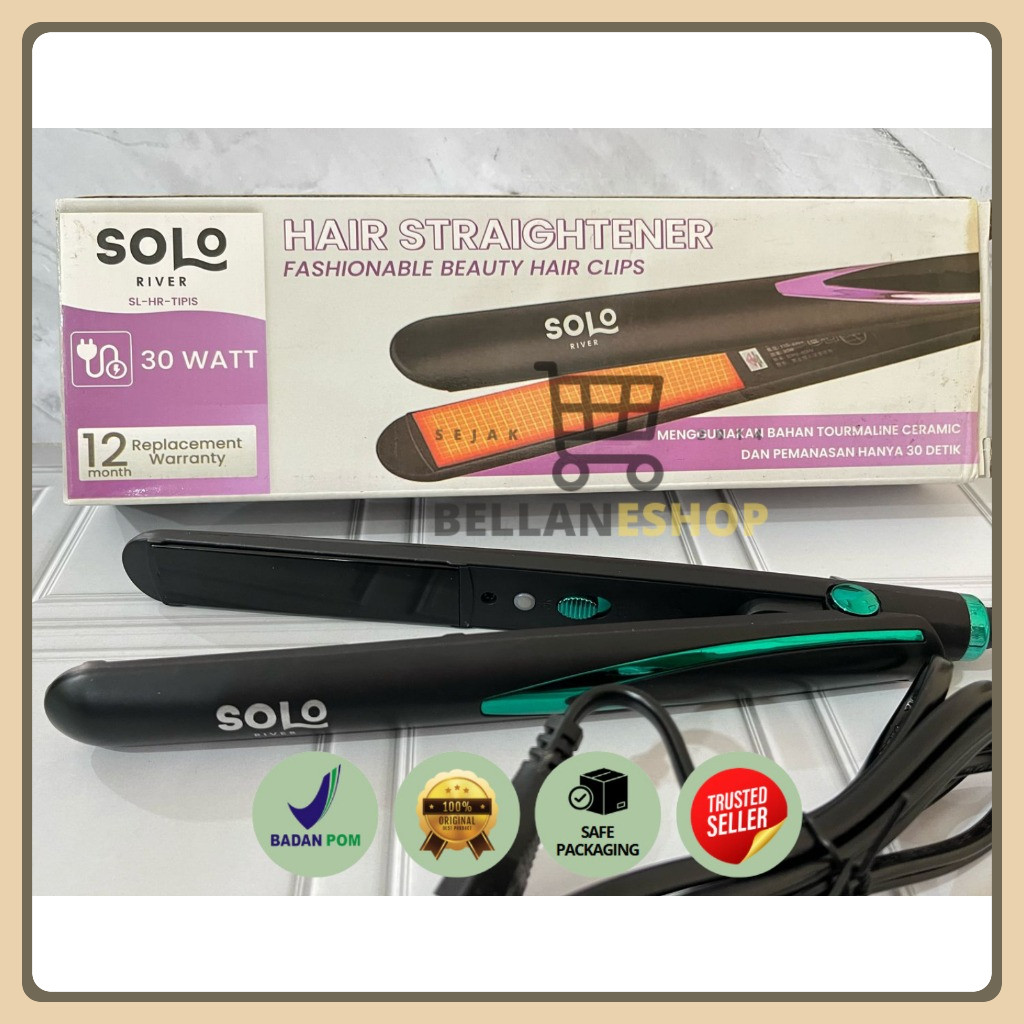 Catokan Rambut SOLO RIVER / Catokan Pelurus Rambut 2in1 Curler Lurus