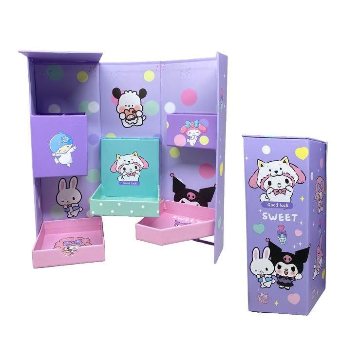 

READY Kotak Pensil Karton Rak Berdiri Tingkat | Pencil Case Box Unik - Kuromi 1