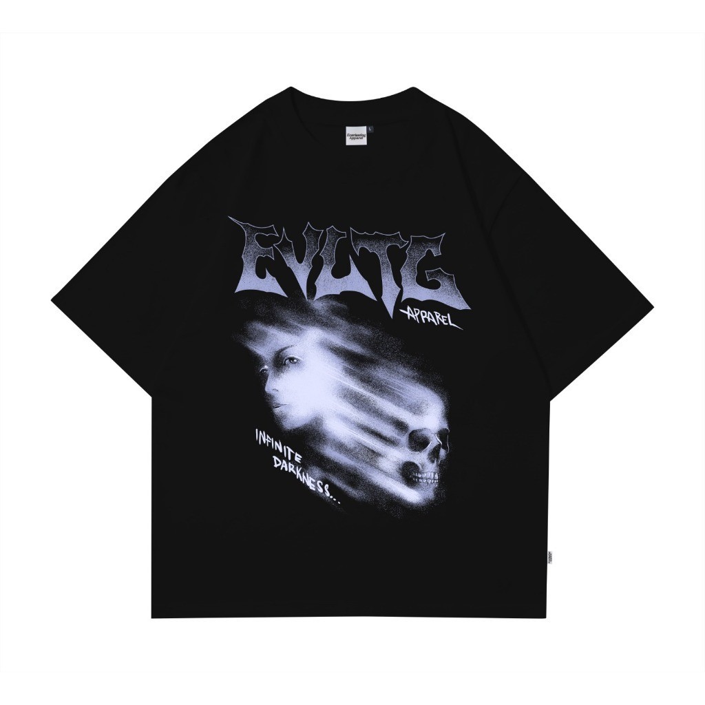 Pabrik kaos kustom Kaos Oversize Pria | Oversized T shirt | Shadow Hitam BOXY