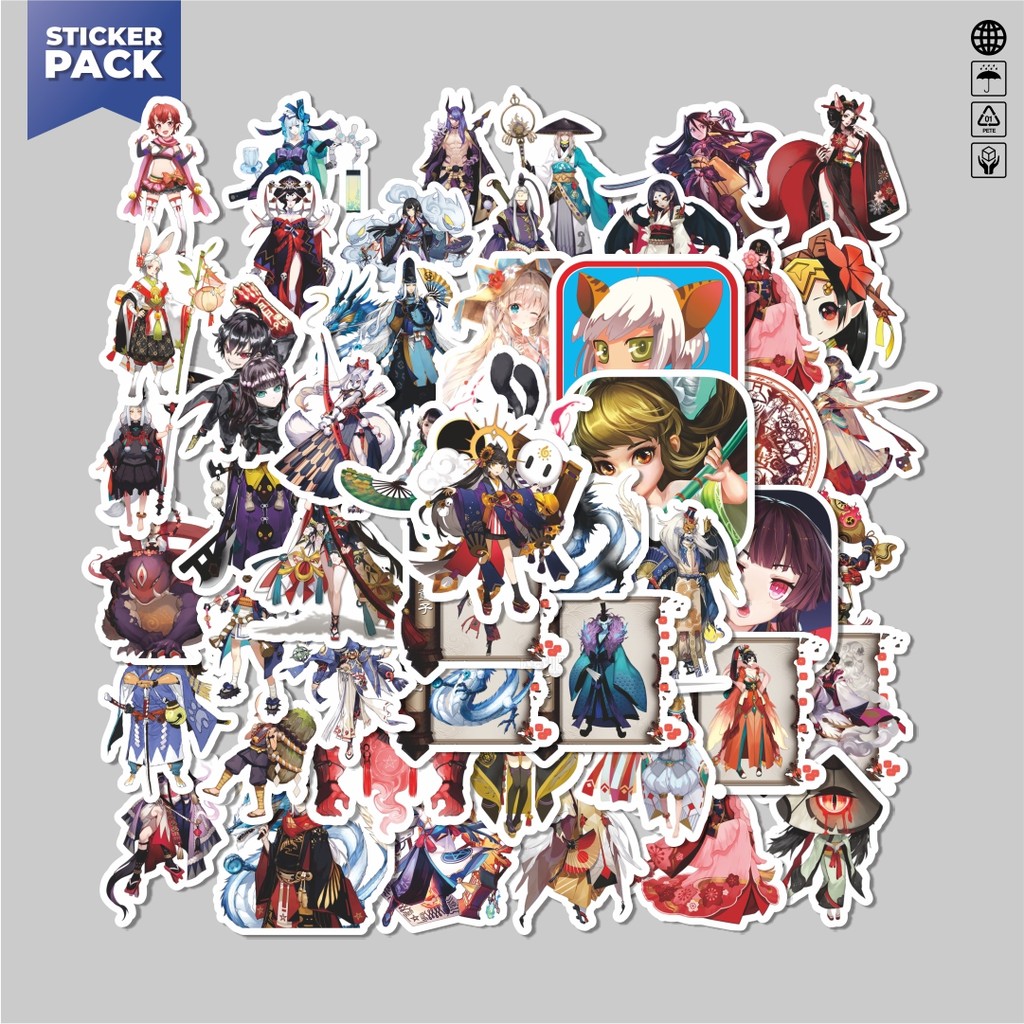 

[100PCS]Stiker Pack Stiker Anime Onmyōdō (Ilmu Sihir Jepang) Aesthetic Vinyl Anti Air Dekorasi Sticker Laptop Buku Journal Koper Helm Casing HP Gitar Helm Skateboard