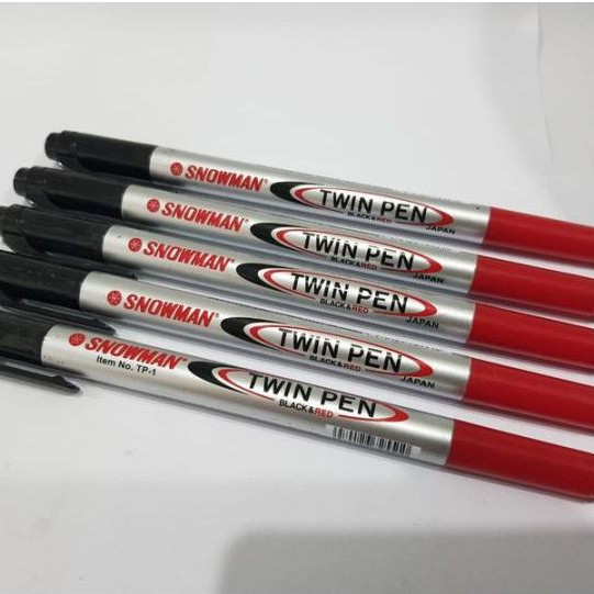 

Spidol Win Pen Hitam Merah Snowman TWIN MARKER SNOWMAN TP-1