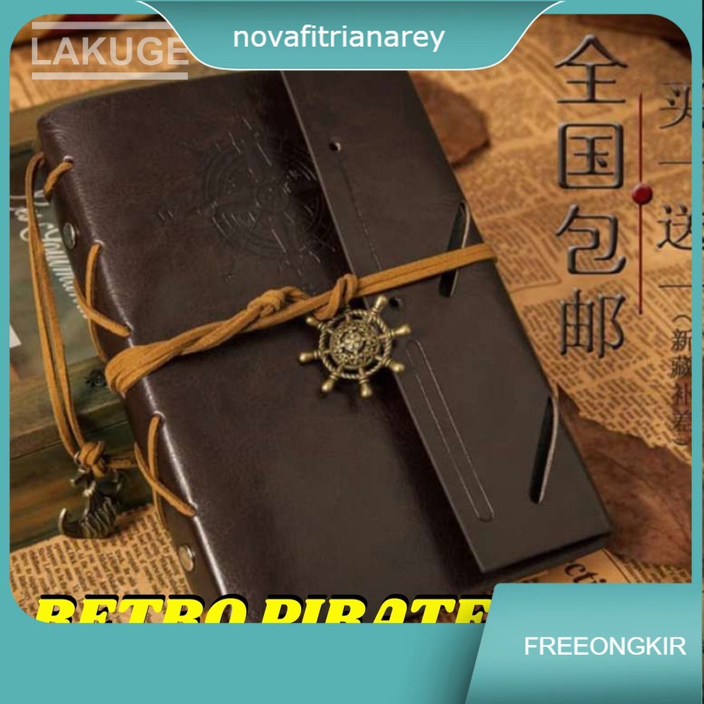 

Buku Catatan Binder Klasik Elegan Bahan Kulit Retro Pirate