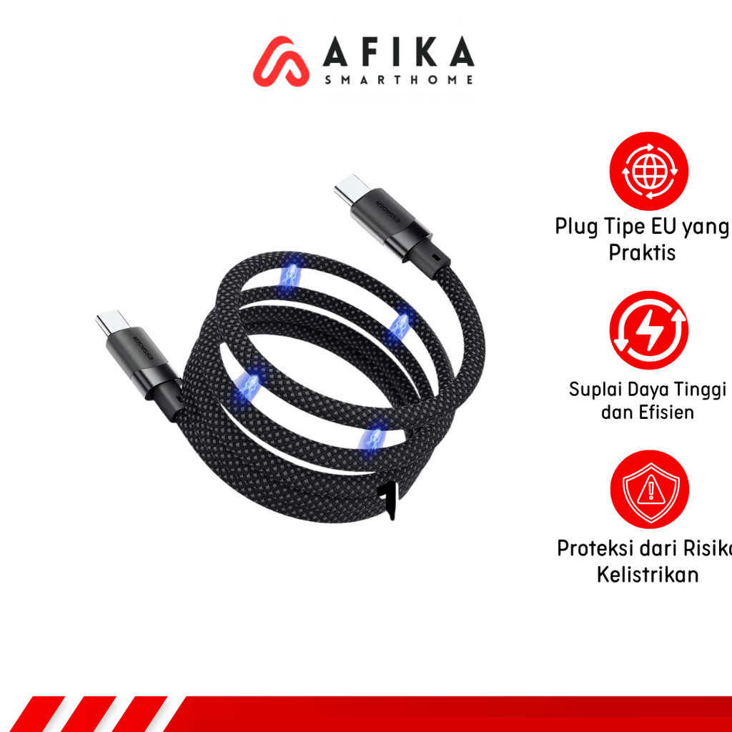 Kabel Data USB Type C to Type C Magnetic Fast Charging 100W