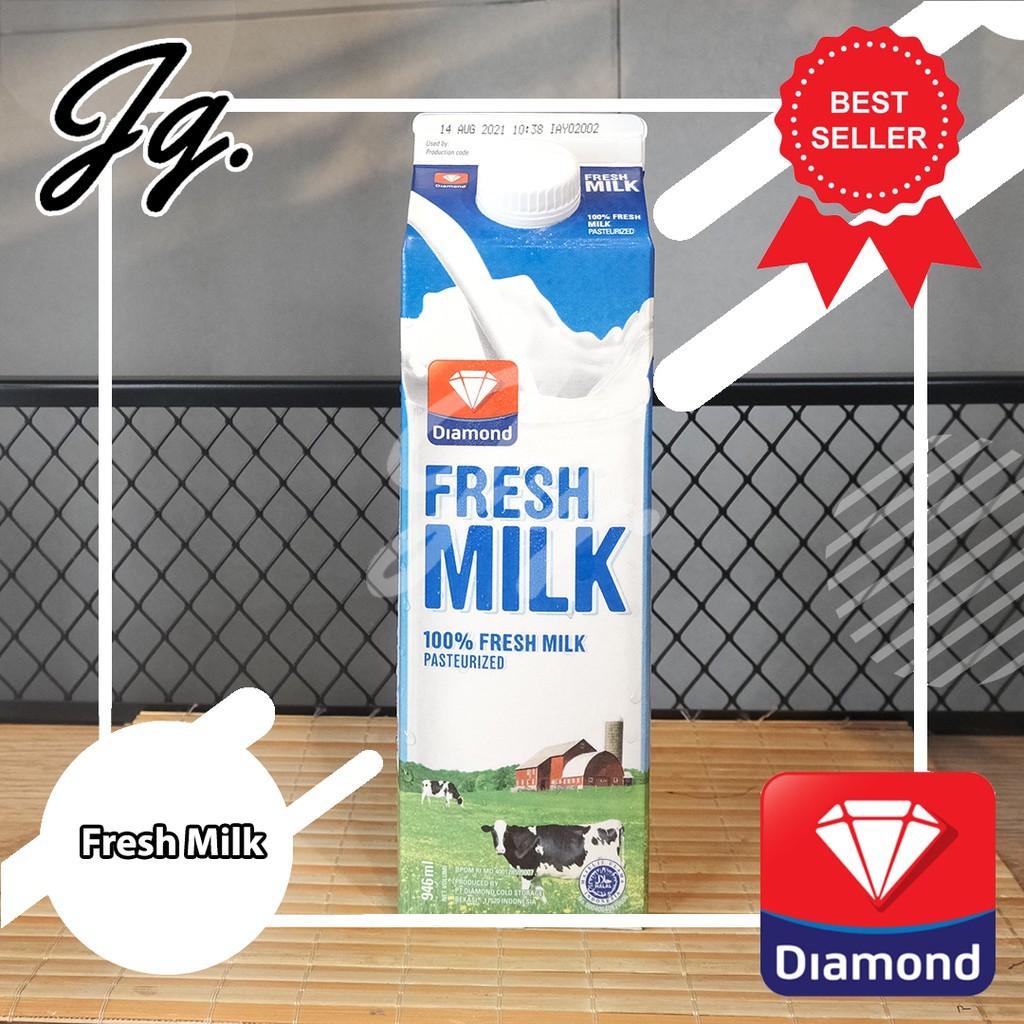 

Susu Fresh Milk 1 DIAMOND Karton Isi 12 Pcs @ 1 Liter - Fresh Milk - Plain / 1 Dus Isi 12Pcs X 1000