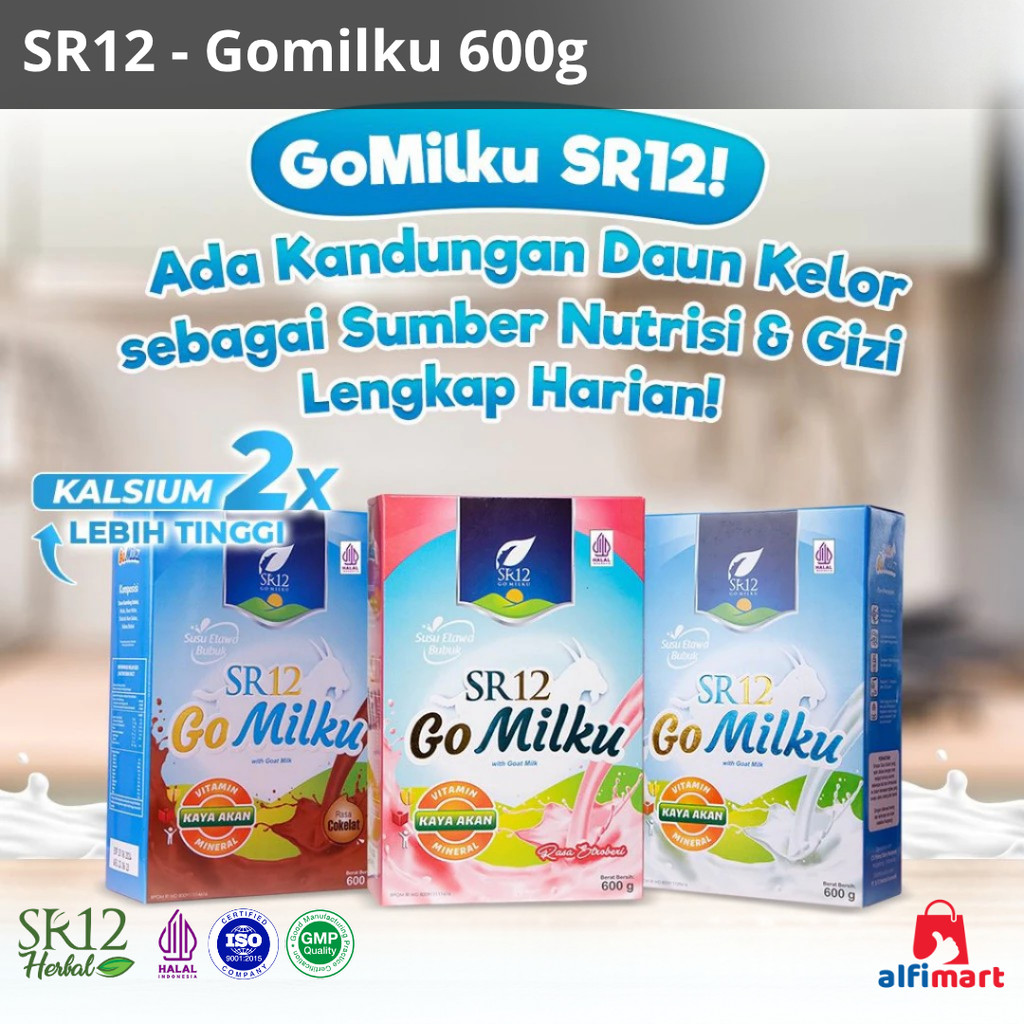 

SR12 - GoMilku Susu Kambing Etawa Premium 600g / Go Milku Original Vanilla Stroberi Strawberry Cokelat Coklat kemasan 600 gram