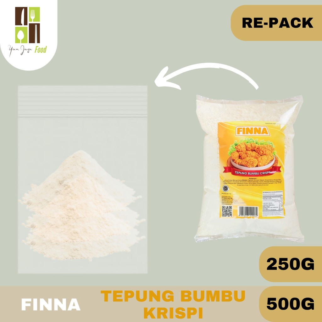 

Finna Tepung Bumbu Crispy Re-Pack 250g / 500g / Krispy / Tepung Serbaguna / Tepung Krispi