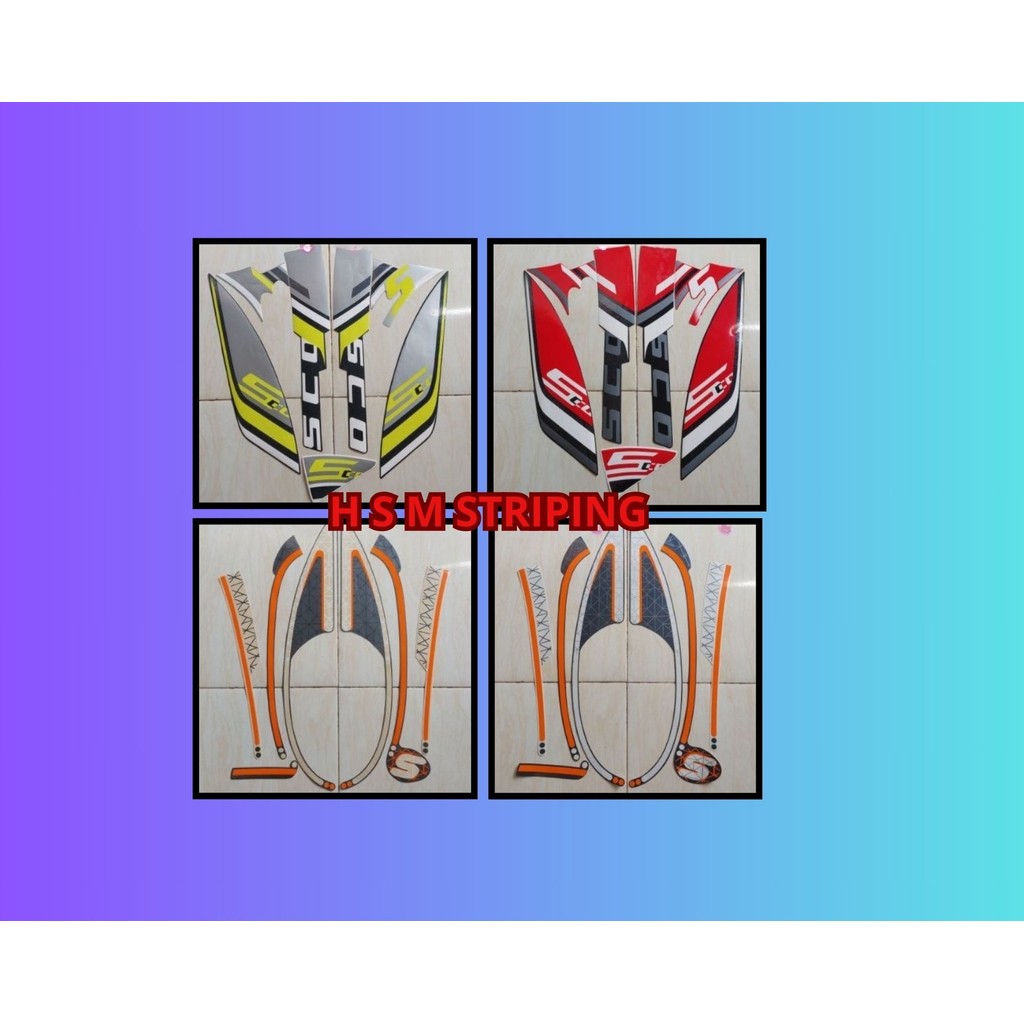 STIKER STRIPING LIS LES POLET BODY MOTOR HONDA NEW SCOOPY 2023