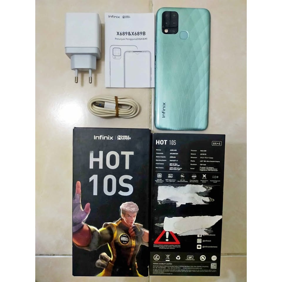 Infinix Hot 10s Ram 6 Rom 128GB (SECOND)