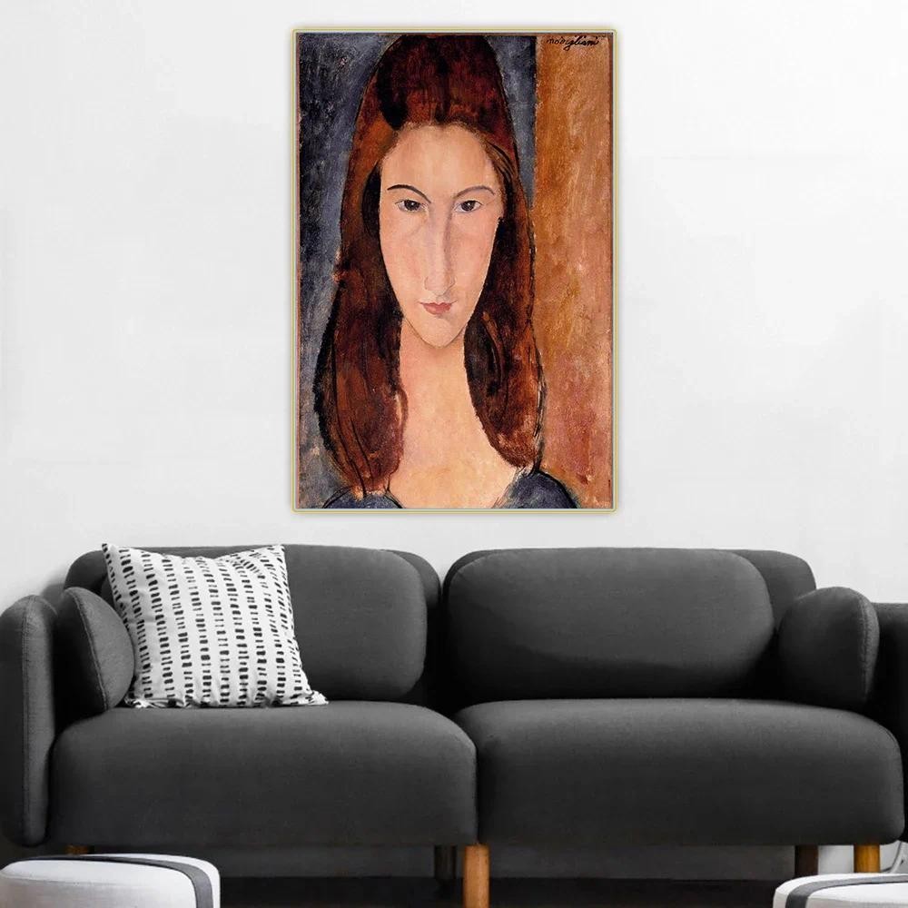 

Amedeo Modigliani《Jeanne Hebuterne》Canvas Oil Painting Artwork Aesthetic Picture Wall Hanging Decor Home Living Room Decoration
