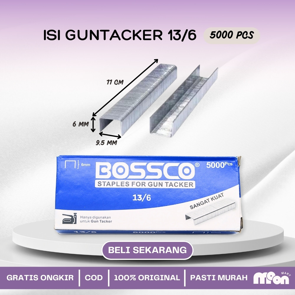 

1 Box (5000 | 20,000 pcs) Staples Isi Stapler Gun Tacker Refill BOSSCO