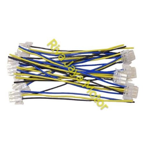 10 pcs Soket Saklar Socket Tombol Kaki 3 Pin Kabel Klakson Sein Sen Stater Lampu Dim Universal Khari