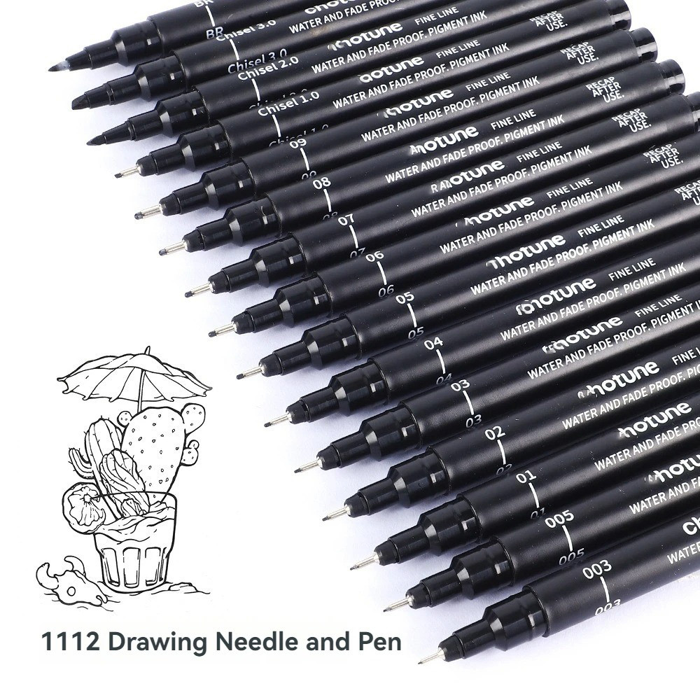 

15/3 Size Fineliner Pens Black Micro Pigment Liner Pen Multiliner Drawing Pen for Artist Sketching Drawing Drafting Comic Design
