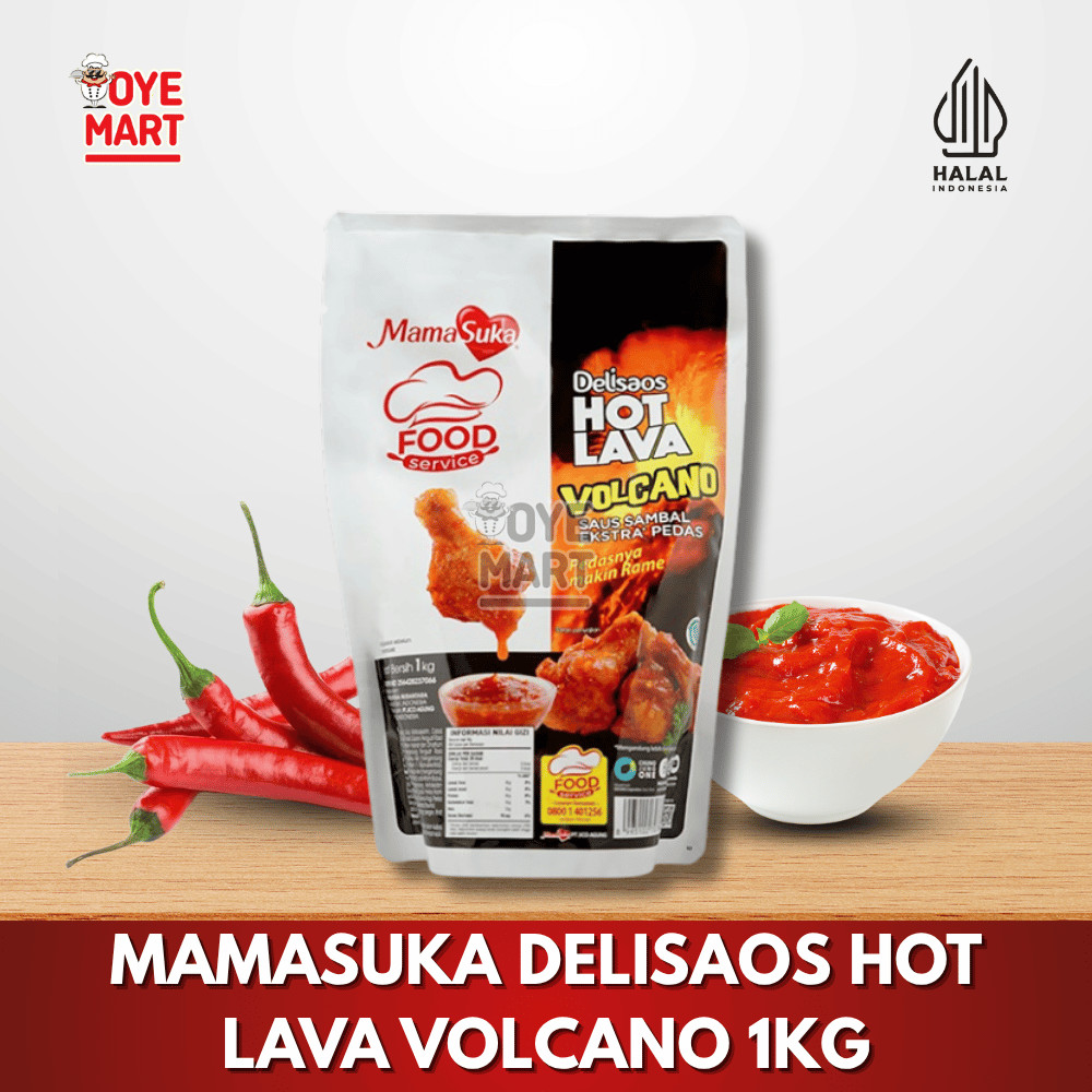 

MAMASUKA DELISAOS HOT LAVA VOLCANO 1KG / SAUS SAMBAL PEDAS