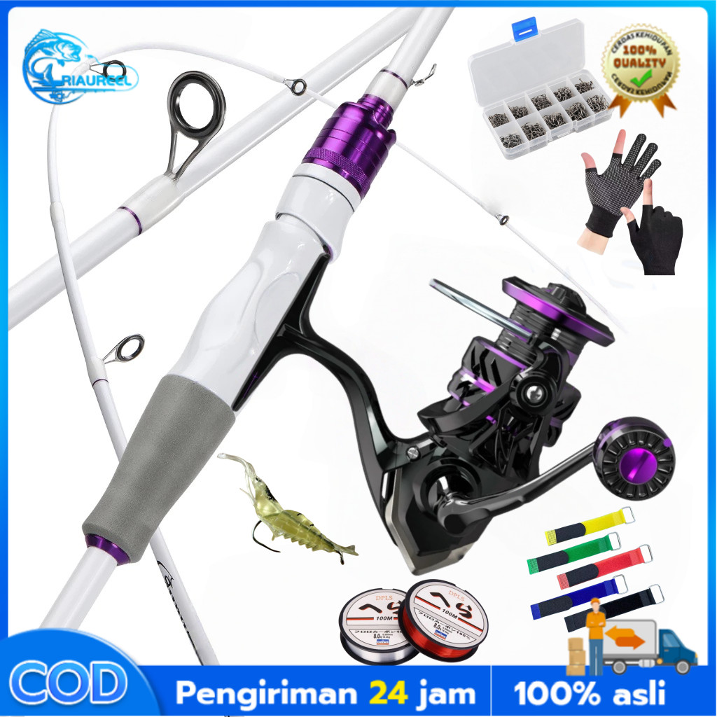 Joran Pancing Set 180cm 5-10HP 500-7000Joran UL Carbon Pancingan Set Lengkap
