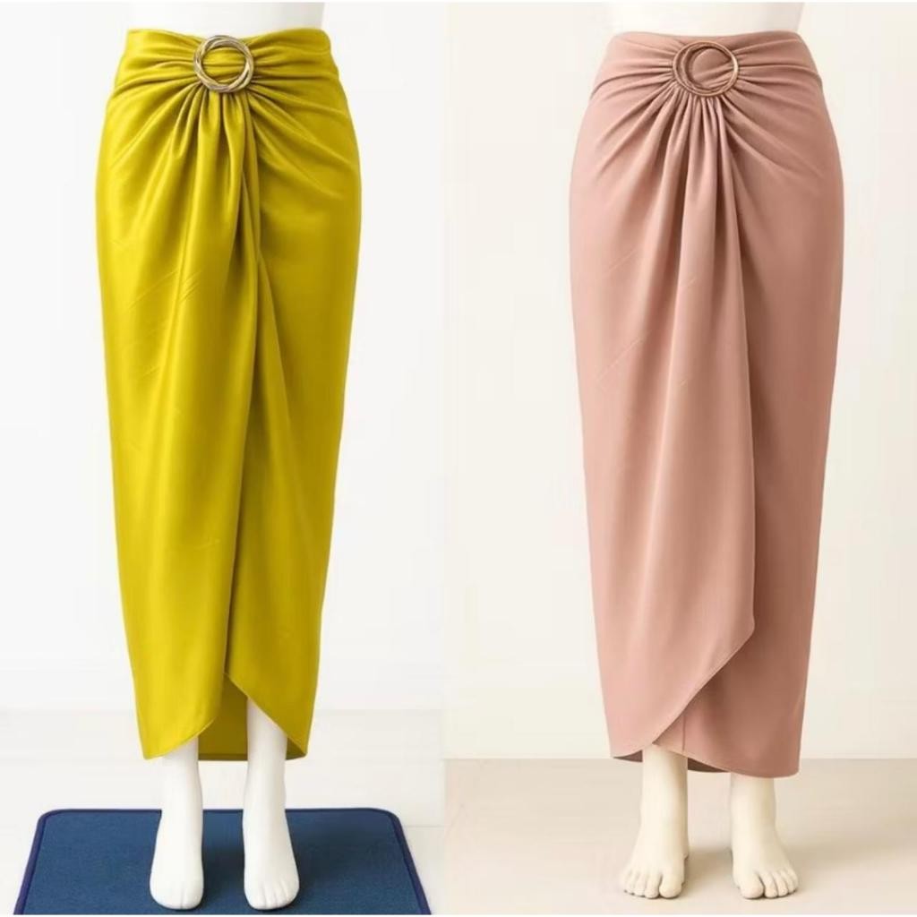 Rok Lilit Polos Satin Premium Wrap Skirt - Rok Lilit Satin Wrap Skirt Rok Lilit Polos