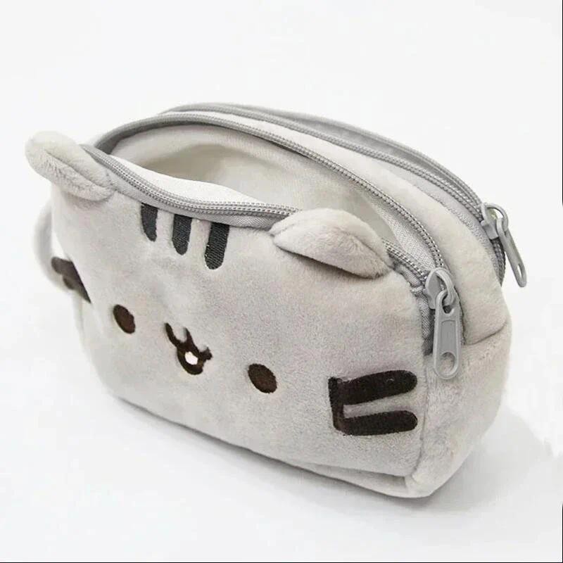 

Kawaii Soft Cat Pencil Case Two Layers Cute Cartoon Pencil Bag Korean Stationery Cosmetics Pencil Pouch School Office Supplies