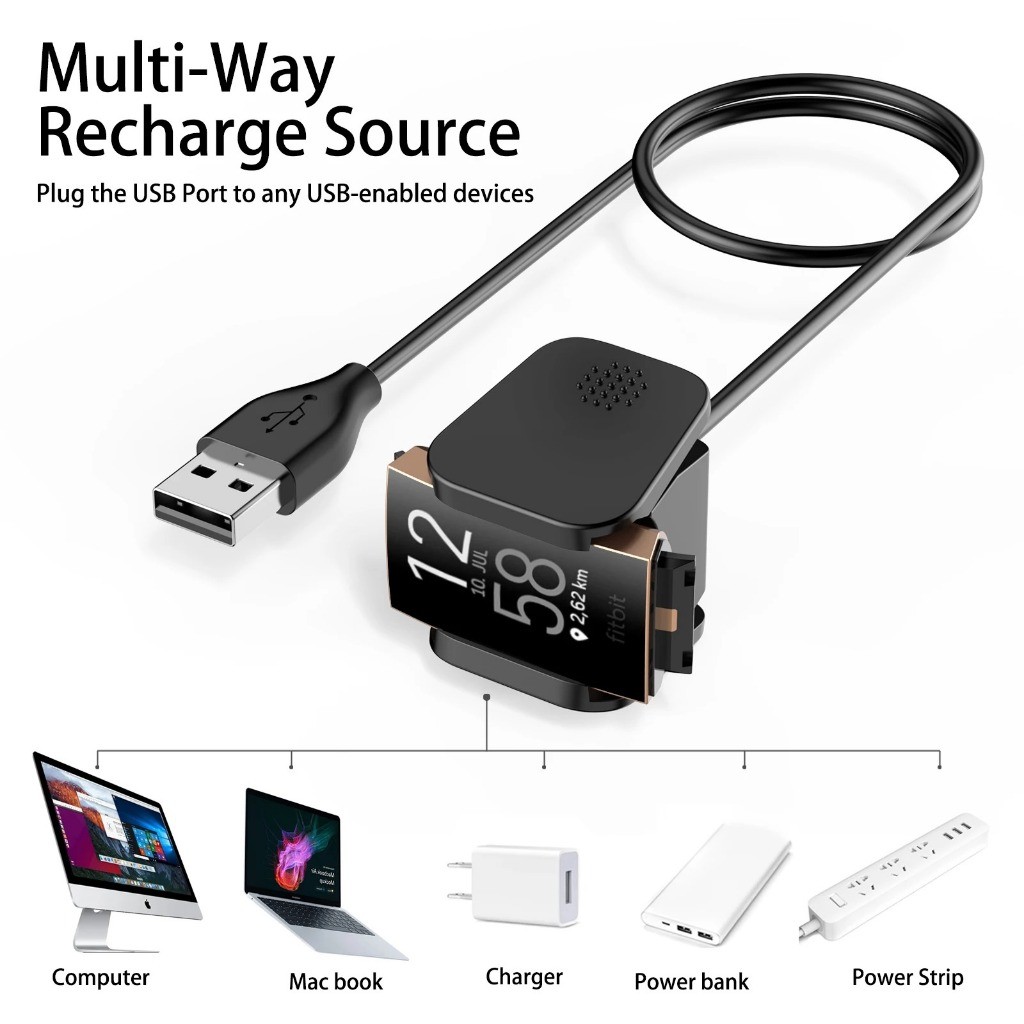 Kabel Charger Fitbit Charge 4 Fitbit Charge 3 Fitbit Charge 3 SE Cable Charger Fitbit Charge 4 Charg