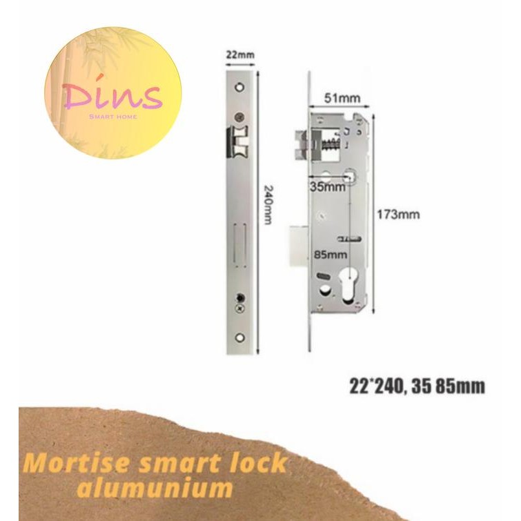 

Mortise Body Lock Smart Door Lock Universal - Aluminium SwingSale