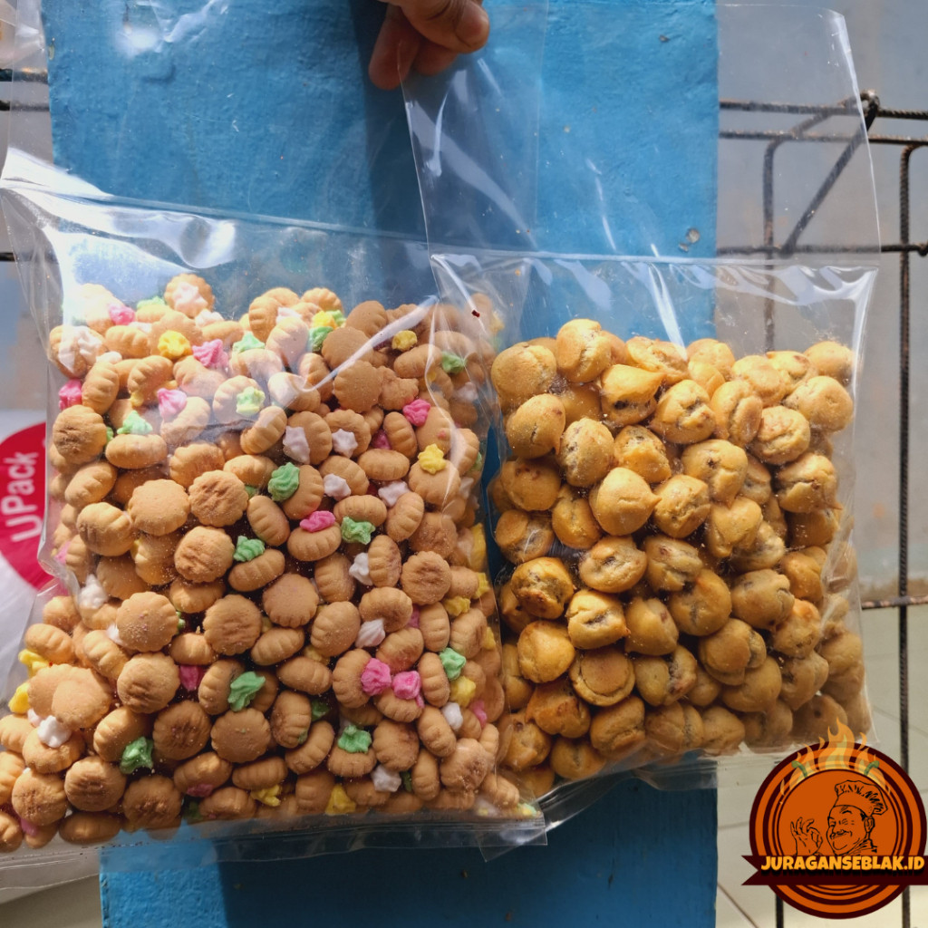 

{ PAKET BUNDLE 2PCS} KUE SOES MICKY COKLAT LIMER 500GR & KUE JADUL GEMROSE KERUCUT MONAS 500GR