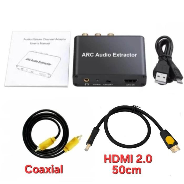 AVPRO AVQ002 HDMI ARC Audio Extractor to SPDIF Optical Coaxial RCA - HDMI & Coaxial