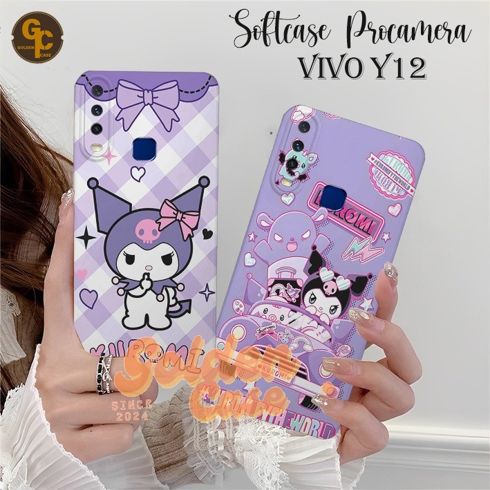 Kesing untuk VIVO Y12 Y12I Y15 Y17 Y19 Y30 Y30I Y50 Fashion Case Motif KUROMI CUTE LUCU - CASE CEWEK
