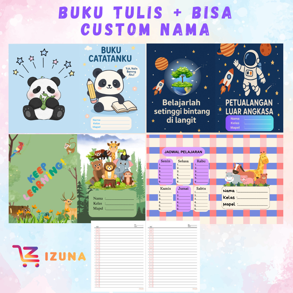 

Buku Tulis Custom | 10 Pcs Buku Tulis Anak Sekolah