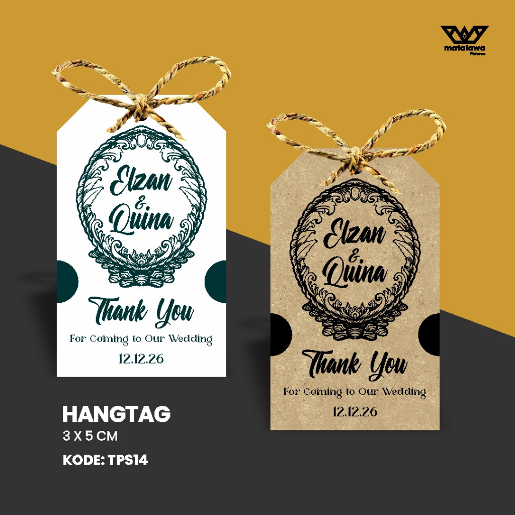 

Kartu HangTag Ucapan Terima Kasih Souvenir Pernikahan 14