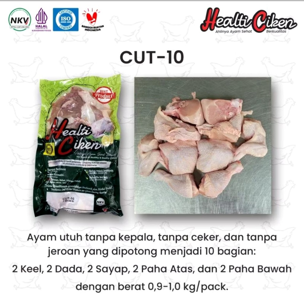 

Ayam Organik Probiotik, Halal, Bebas Hormon dan Bahan Kimia, Besar 0,9-1 kg