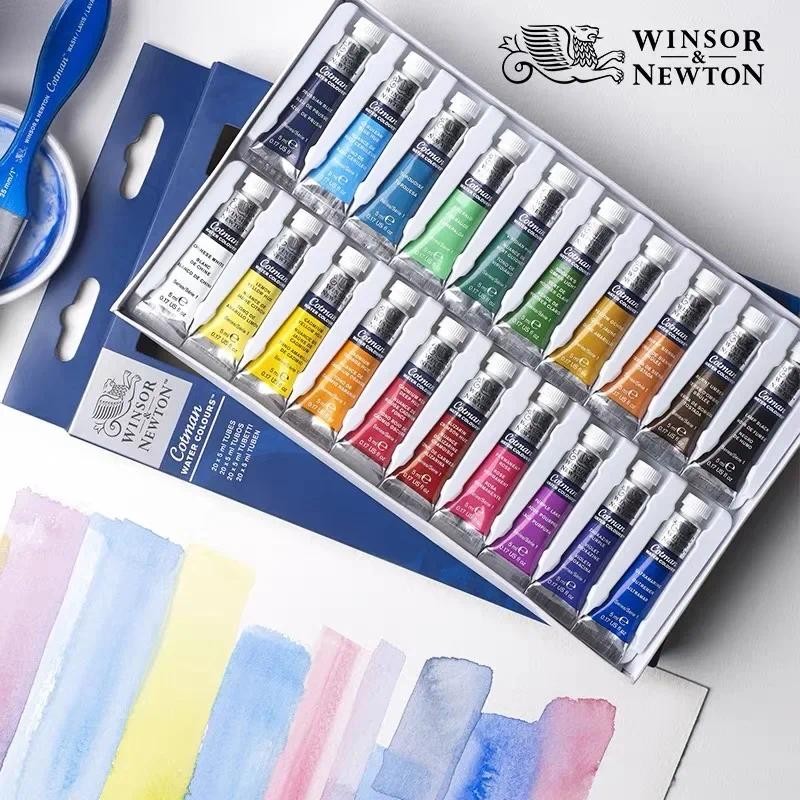 

Windsor&Newton Cotman 10/20 Color Watercolor Paint Set Aluminum Tube 5ml College-level Beginner Aquarela Painting Brush Supplies
