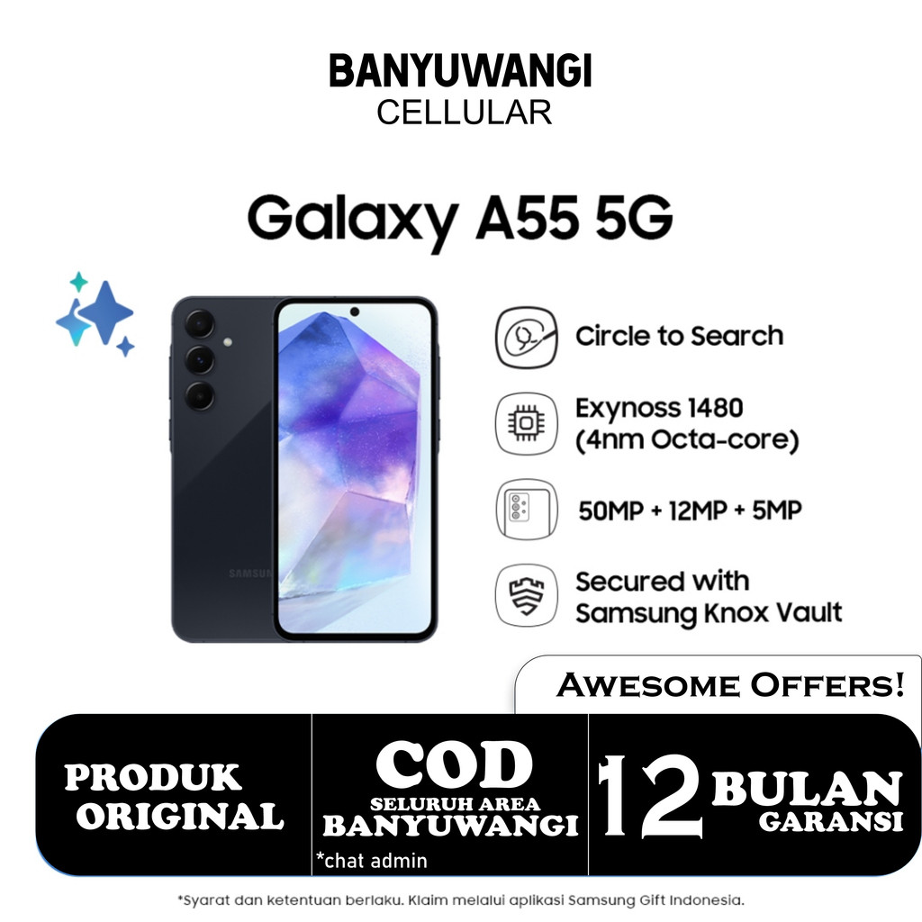 Samsung Galaxy A55 5G 8/256GB - Awesome Navy | Samsung | Galaxy A55 | 5G | 8/256GB