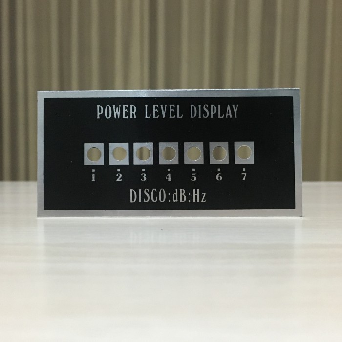 O99 STICKER LABEL AMPLIFIER 7 LAMPU LED POWER LEVEL DISPLAY DISCO DB HZ