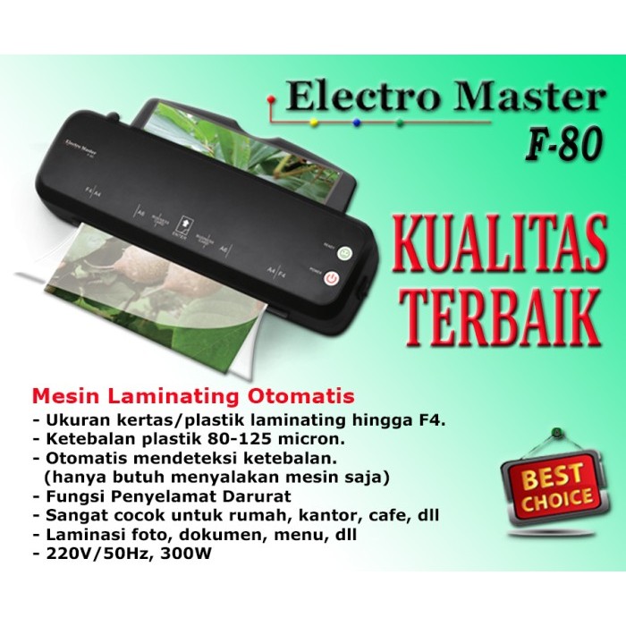 

BEST -Mesin Laminating / Laminating Machine ELECTRO MASTER F80.