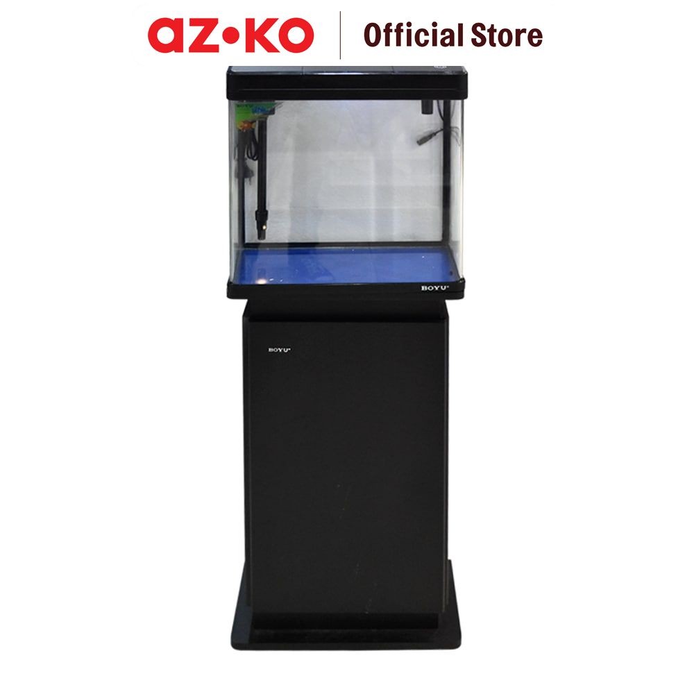 AZKO Boyu 31 Ltr Set Aquarium & Kabinet Ms-420m - Hitam
