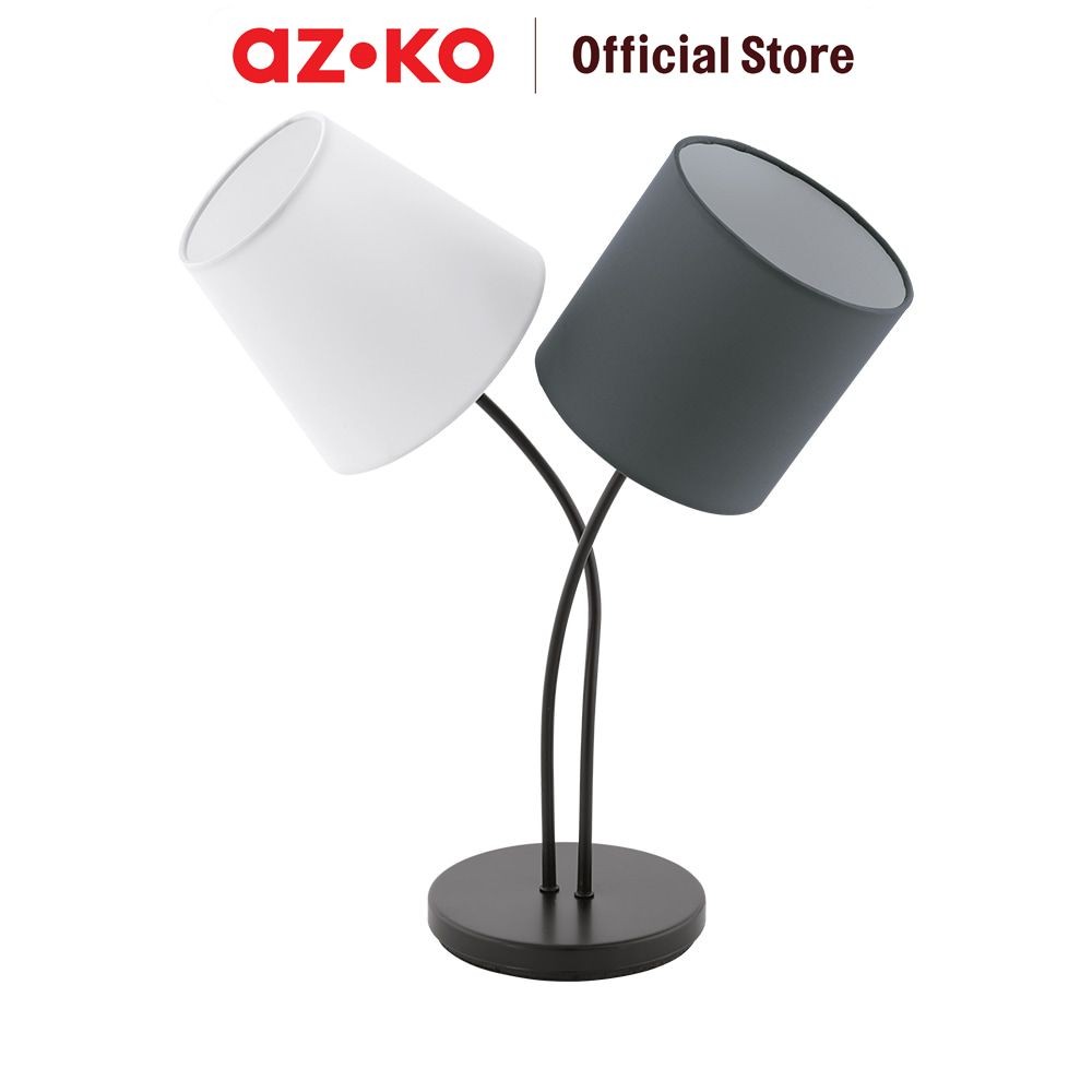 AZKO Eglo Almeida Lampu Meja 2l - Hitam/Putih Multifunctional Table Lamp Lampu Baca Dan Belajar Serb