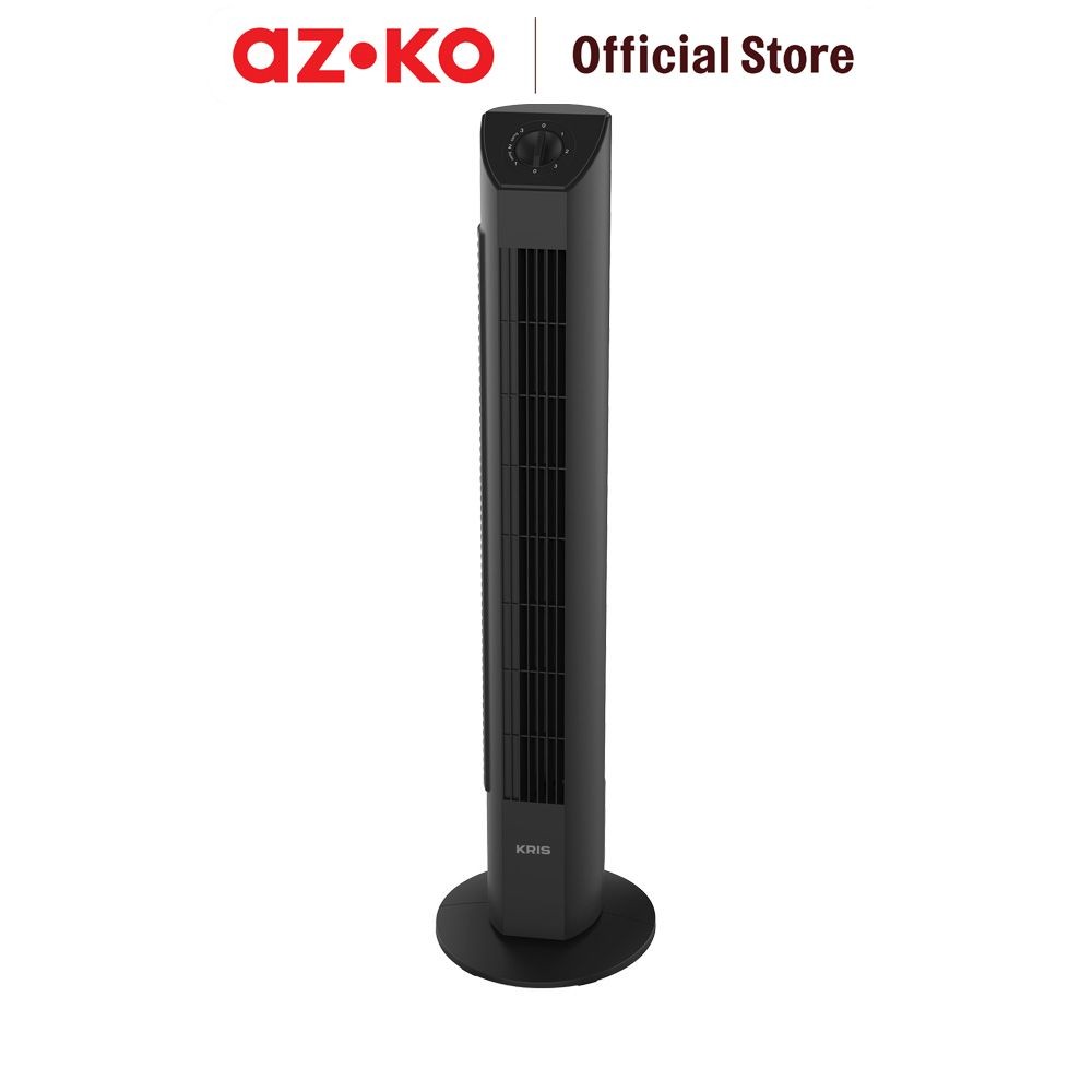 AZKO Kris Kipas Angin Berdiri - Hitam Standing Fan Penyejuk Ruangan Kipas Lantai