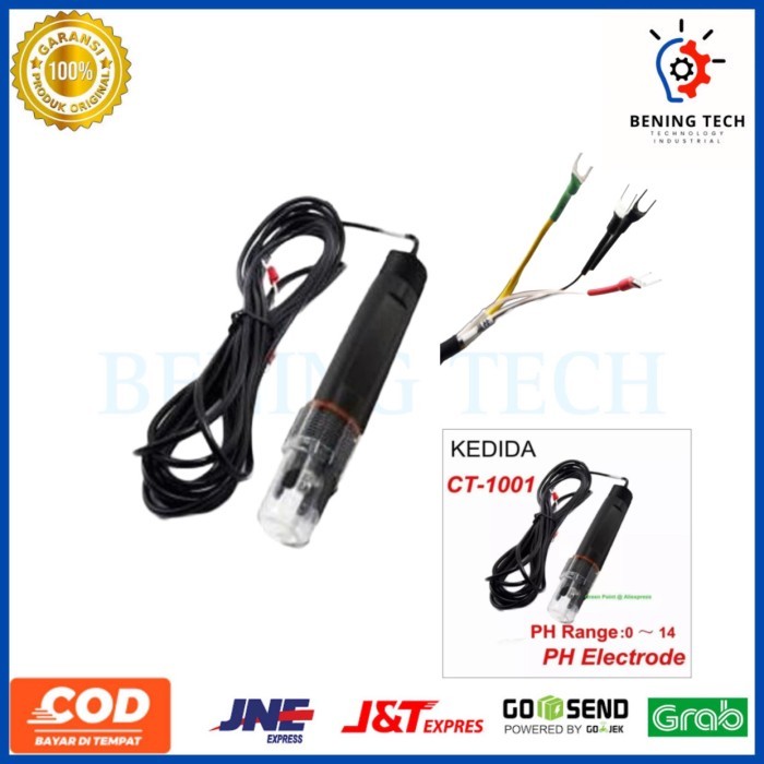 PH Meter Electrode Kedida CT-1001C Probe Elektroda CT1001C for CT6659