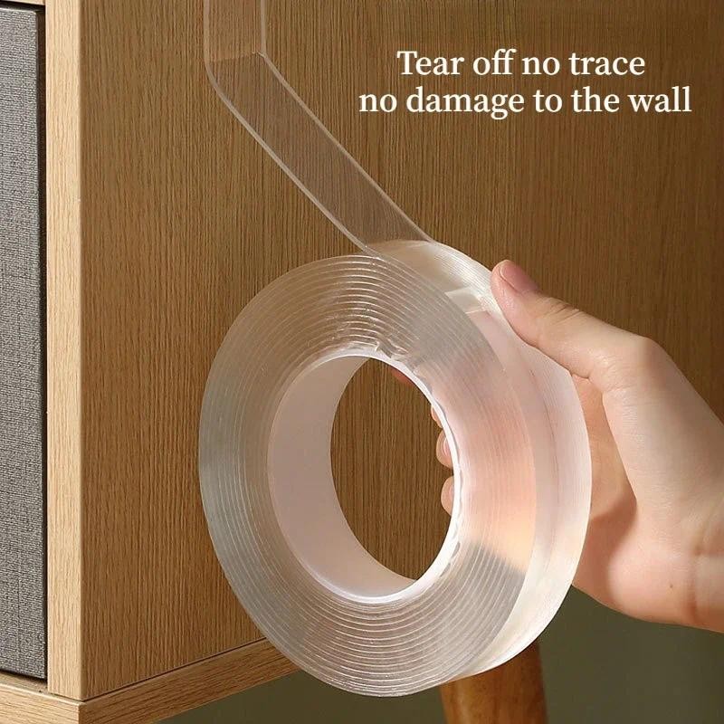 

Sided Nano Tape Transparent Waterproof Wall Stickers Reusable Heat Resistant Bathroom Home Decoration Tapes Kitchen Accessories