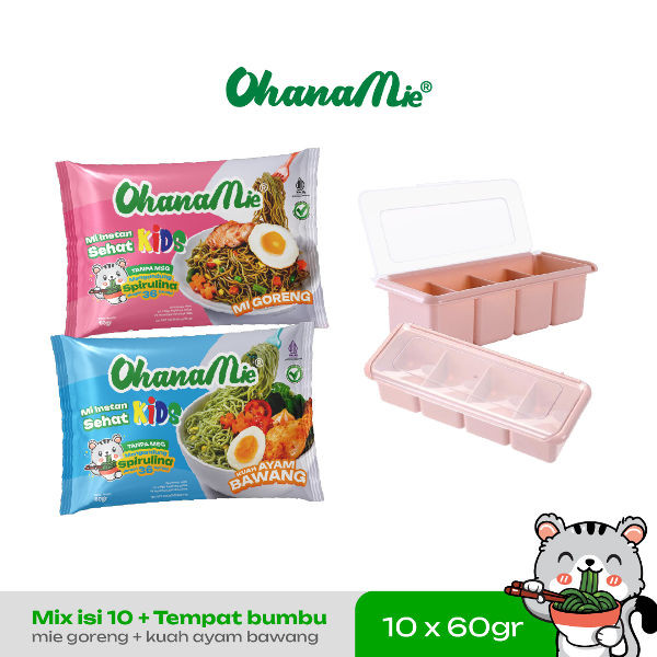 

Mie instan Sehat Anak Tanpa MSG dan Bahan Pengawet, Ohana Mie isi 10pcs Goreng Gratis Tempat Bumbu