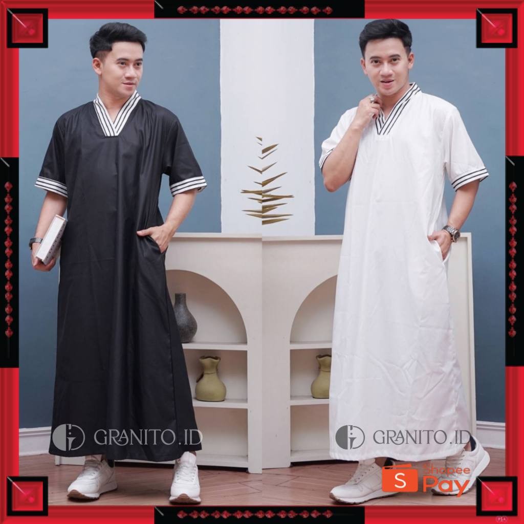 [PREMIUM ORIGINAL] Granito.id - sultan jubah pria gamis lebaran cowok katun fodu